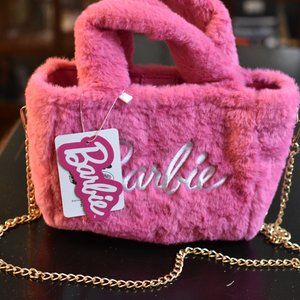 Skinnydip x Barbie logo crossbody bag in pink